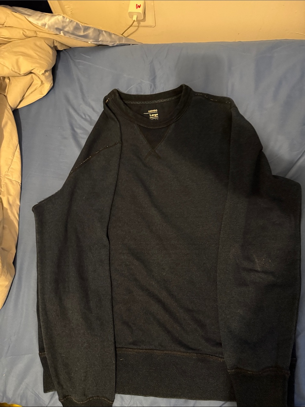 Indigo Men's Black Crewneck Sweatshirt